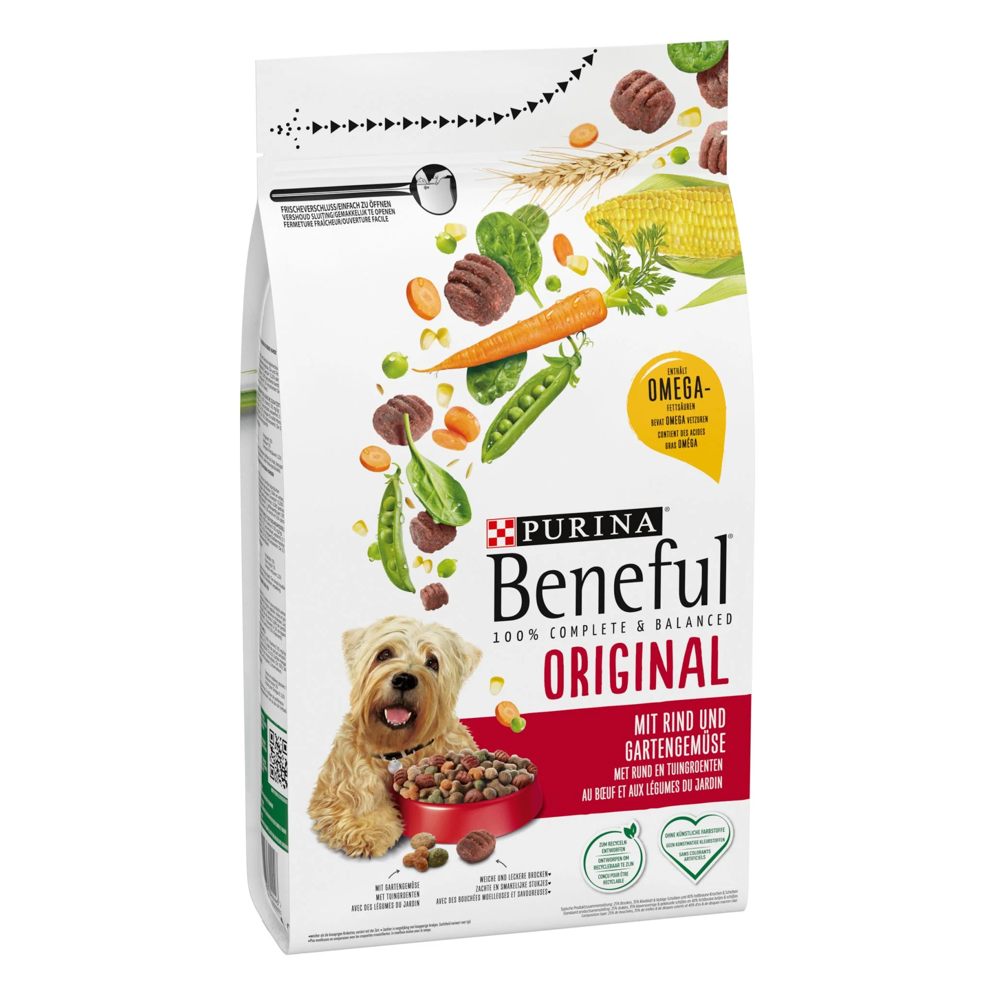 BENEFUL Original Hundefutter trocken, mit Rind und Gemüse 1,4kg Beutel - Image 2