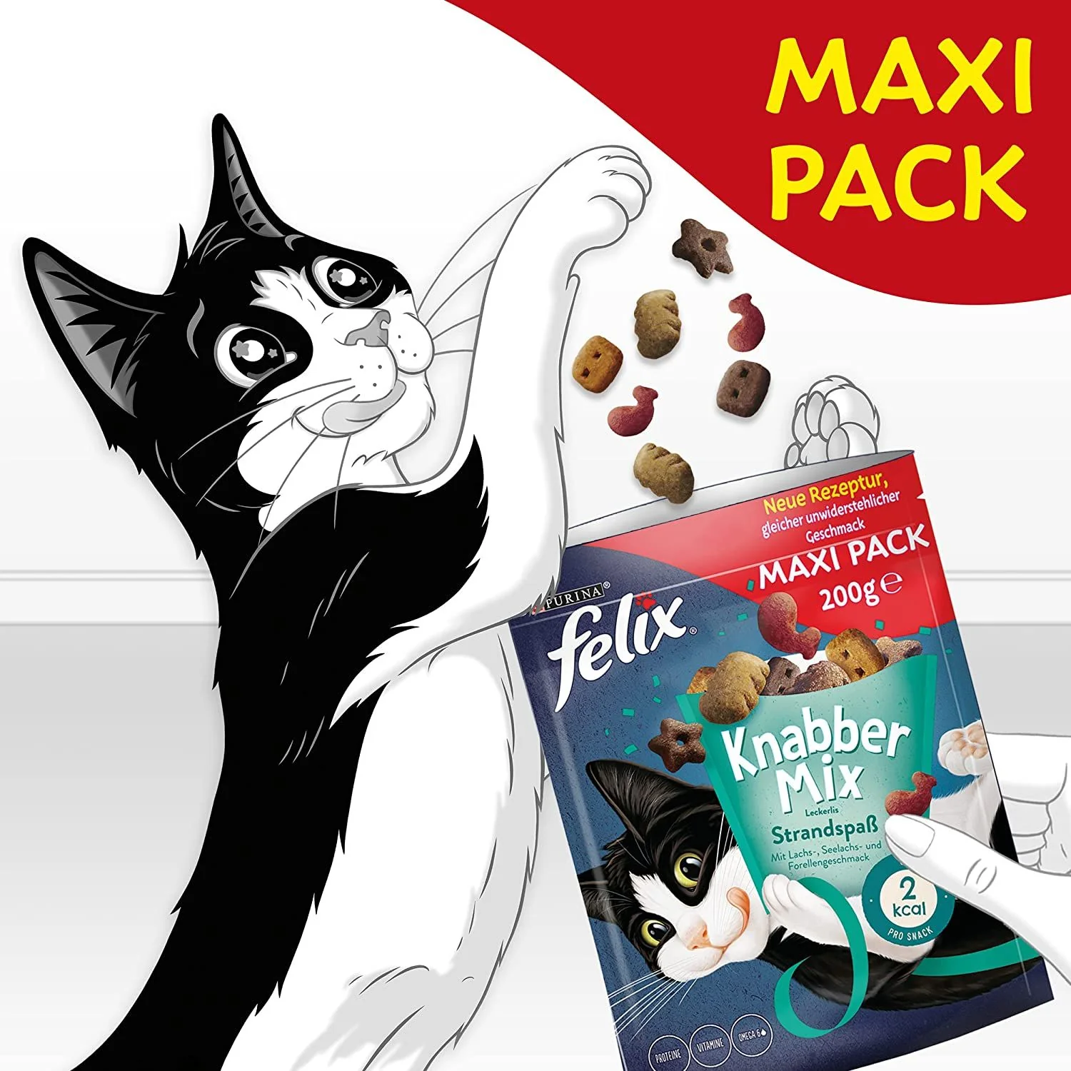 FELIX KnabberMix Strandspaß, Knuspriger Katzensnackmit 200g Beutel - Image 8