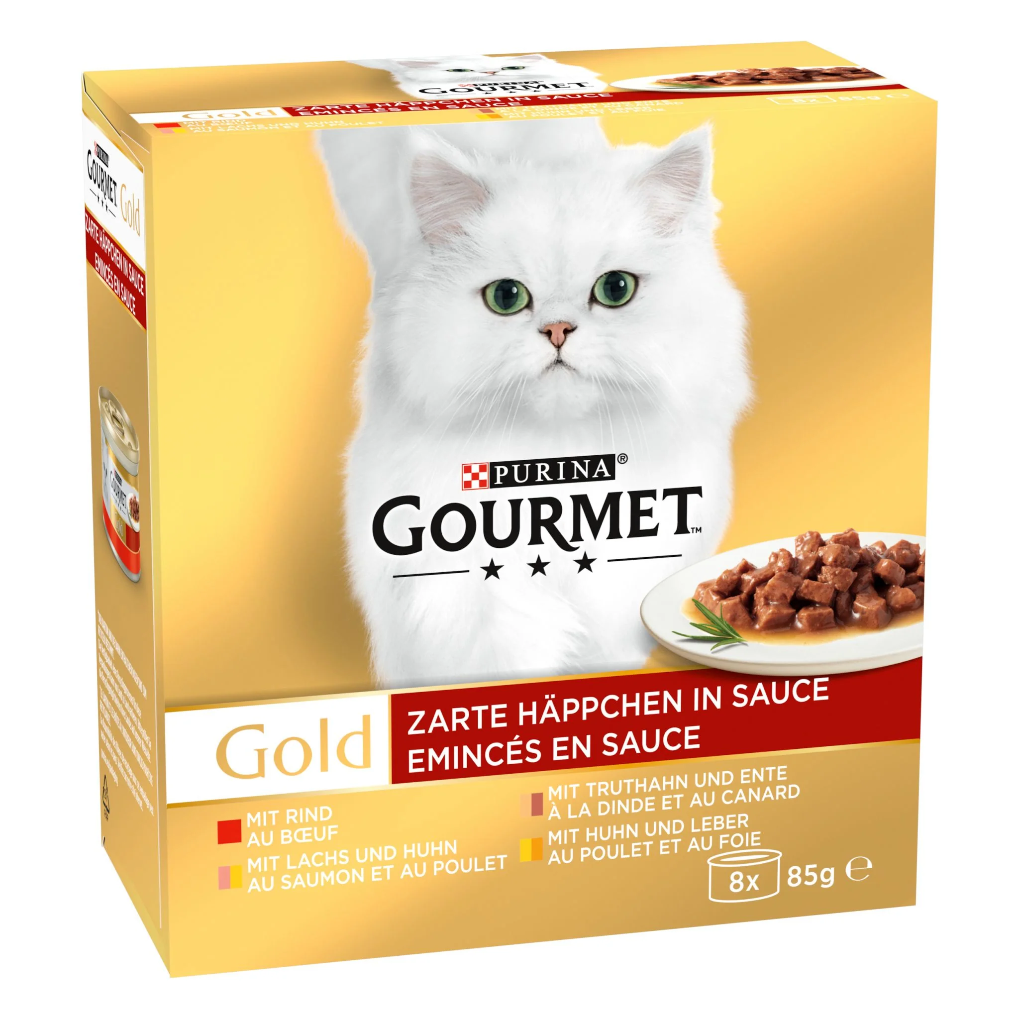 PURINA GOURMET Gold Zarte Häppchen in Sauce Katzenfutter nass, Sorten-Mix - Image 2