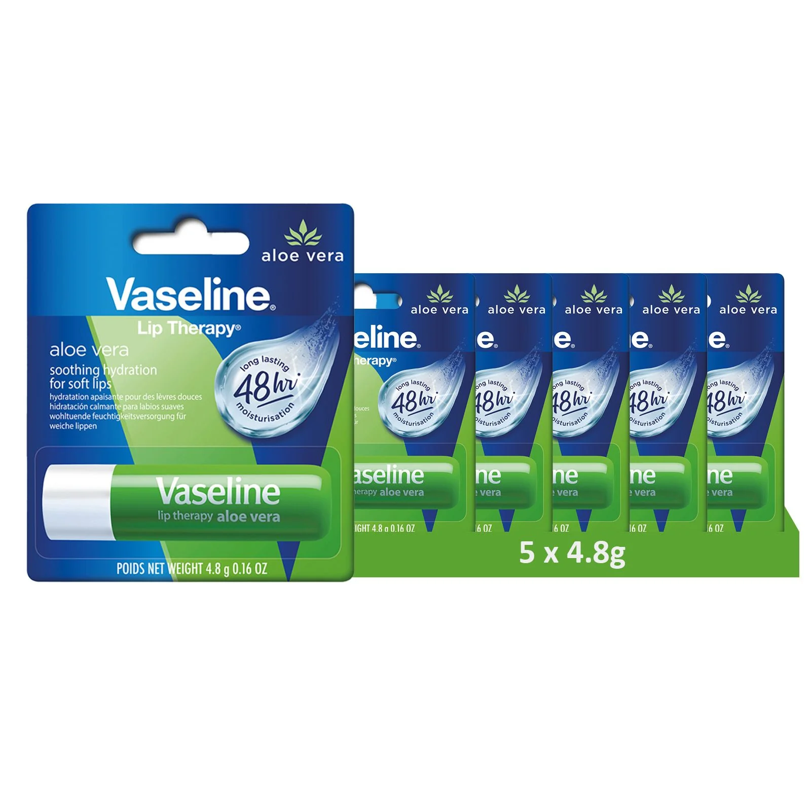 Vaseline Lip Therapy Aloe Vera | Getönter Lippenbalsam | Lippenstift mit Aloe Vera und Vitamin E - Image 21