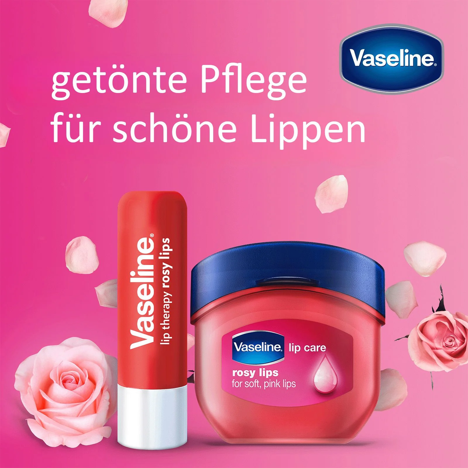 Vaseline Lip Therapy Rosy, Getönter Lippenbalsam, Lippenstift mit Mandel und Rosenöl - Image 21