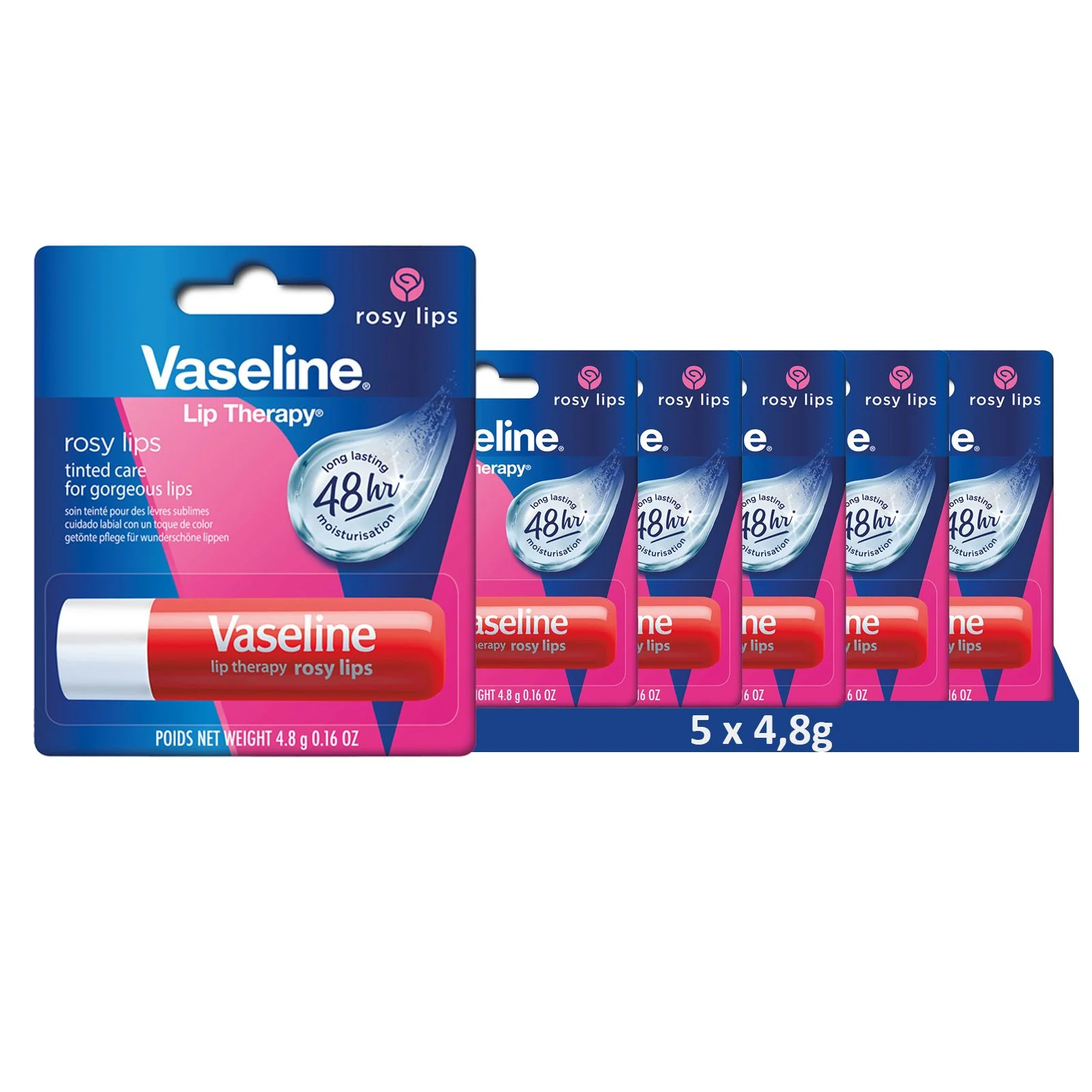 Vaseline Lip Therapy Rosy, Getönter Lippenbalsam, Lippenstift mit Mandel und Rosenöl - Image 31